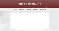 Desktop Screenshot of klemmecpa.com